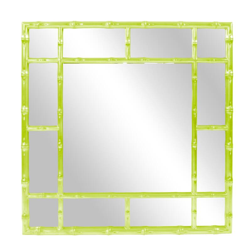 Allan Andrews Square Bamboo Framed Wall Mirror - 40" x 40"