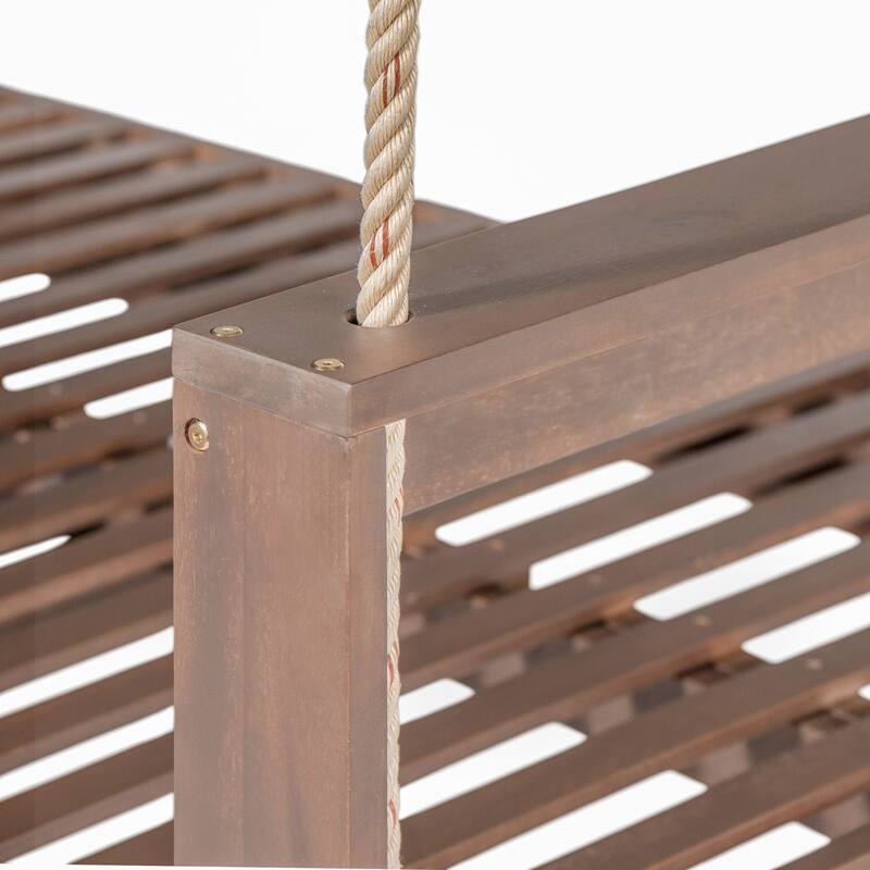 Patio Wooden Twin Size Porch Swing Daybed Frame