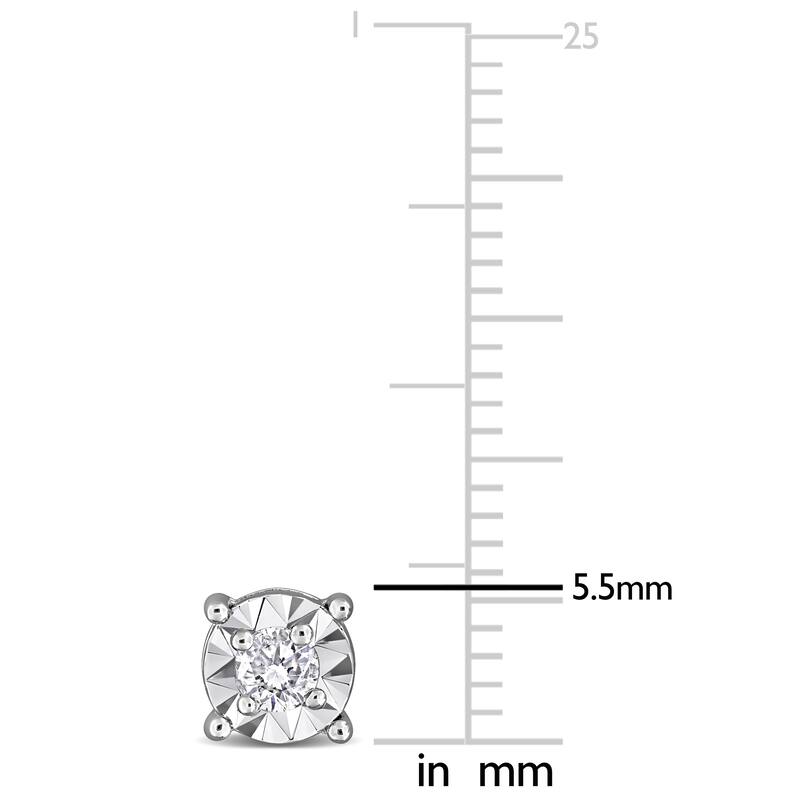 Miadora Sterling Silver Lab Grown Diamond Stud Earrings 1/4 to 1ct tw (GH VS1;VS2)