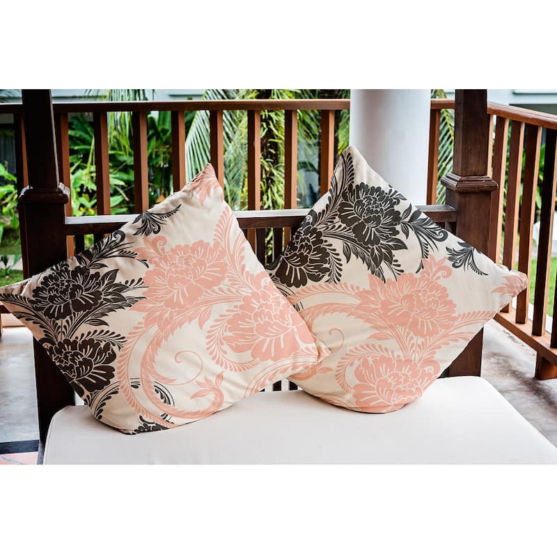 Flower Flourish Indoor/Outdoor Throw Pillow