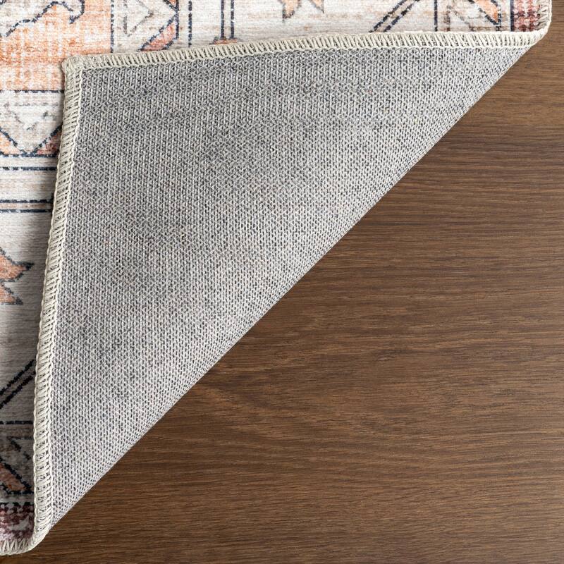 Nuloom Noemie SplashGuard Vintage Medallion Machine Washable Area Rug