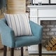 preview thumbnail 2 of 15, LR Home Textured and Striped Throw Pillow Polyester - White/Blue