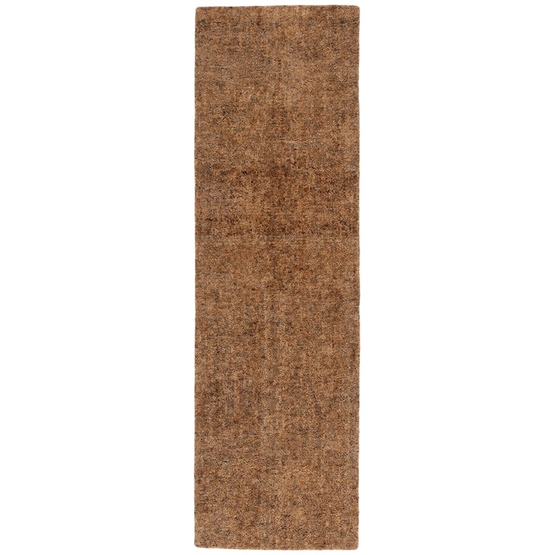 SAFAVIEH Handmade Gabbeh Andrina Wool Rug - 2'3" x 8' Runner - Gold/Brown