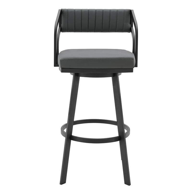 Capri Metal Upholstered Bar or Counter Swivel Stool