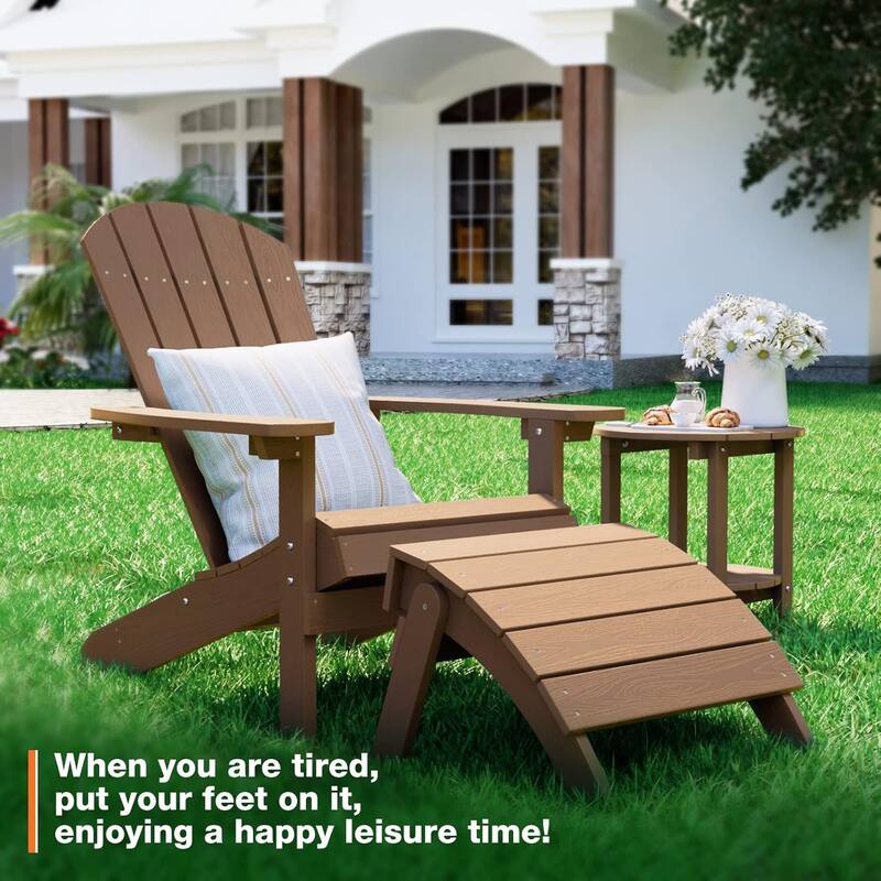 WINSOON Adirondack Ottoman,Folding Adirondack Foot Rest