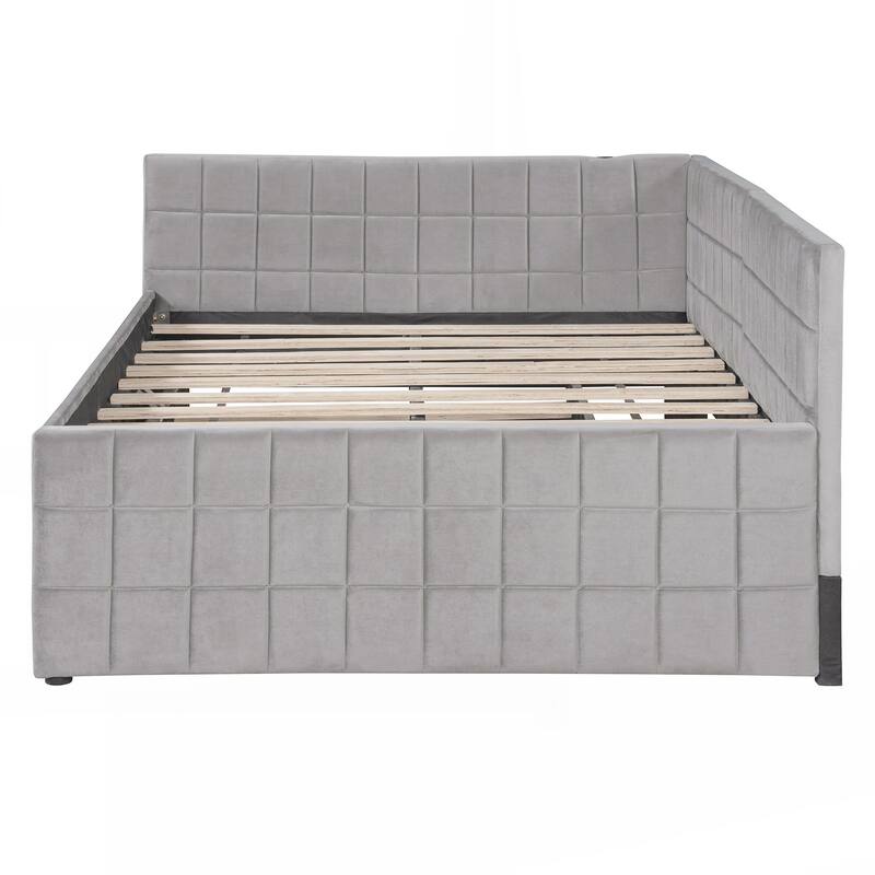 Full Size Upholstered L-Shaped Upholstered Daybed