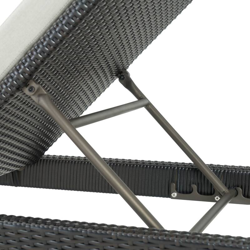 Portofino Casual 2 Piece Sunbrella Outdoor Patio Lounger & Mattress