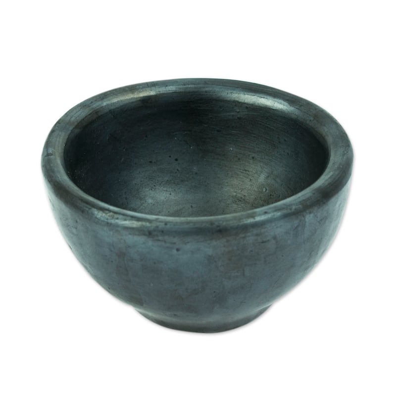 Novica Handmade Oaxaca Customs Barro Negro Bowl