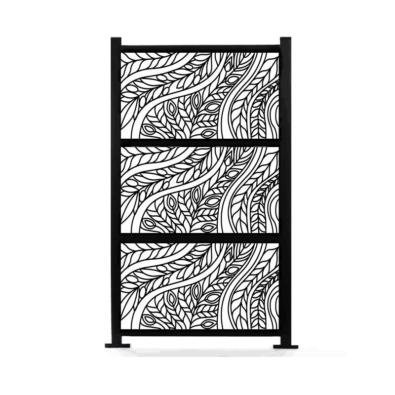 HighlanderHome Freestanding Modular Metal Privacy Screen, 4FtX 6Ft