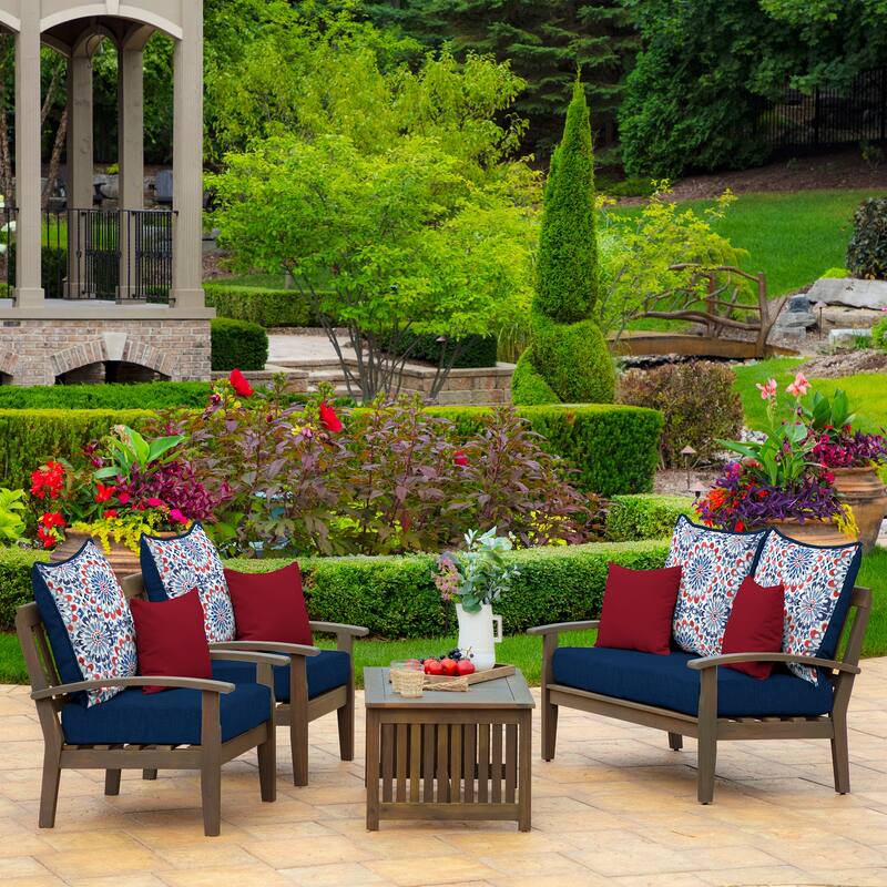 ARDEN Outdoor Foam Deep Seat Cushion Set, 24 in x 24 in