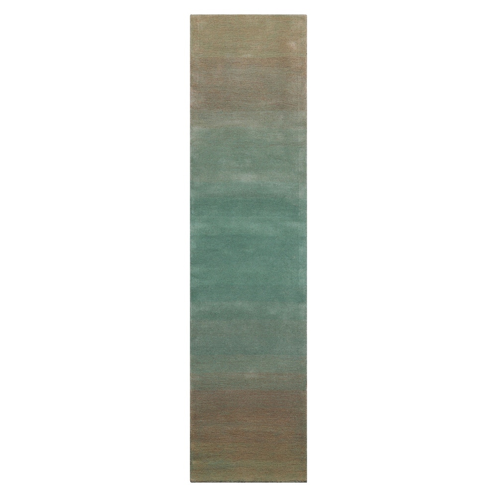 Multi Color Coral Ombre Designer Wool Rug for Modern Interiors