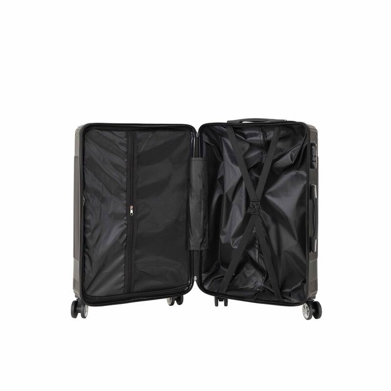 Luggage Sets 3 Piece, Modern ABS Carry On Hardshell Lightweight Durable Suitcase with TSA Lock and Spinner 8 Wheels & Bag