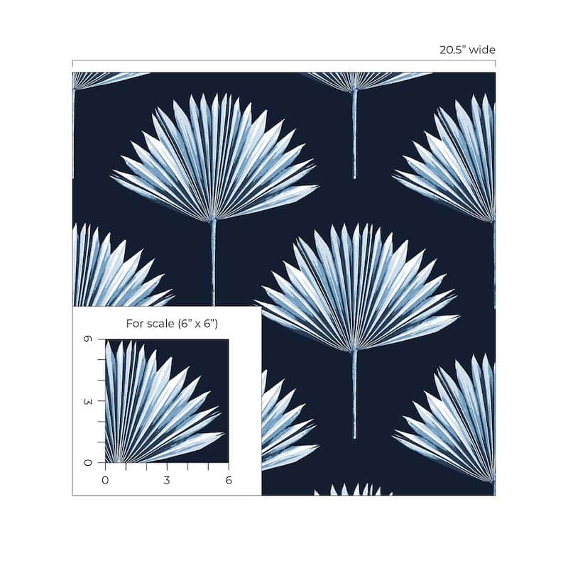 NextWall Tropical Fan Palm Peel and Stick Wallpaper