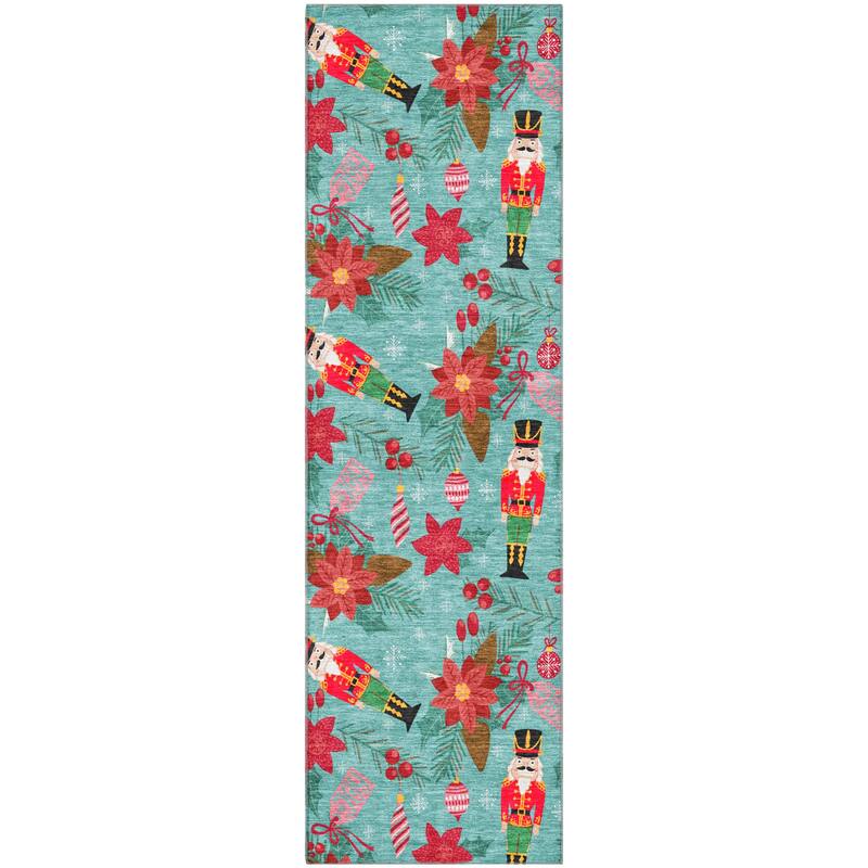 Premium Washable Super Soft Holiday Nutcracker Mayfield Rug