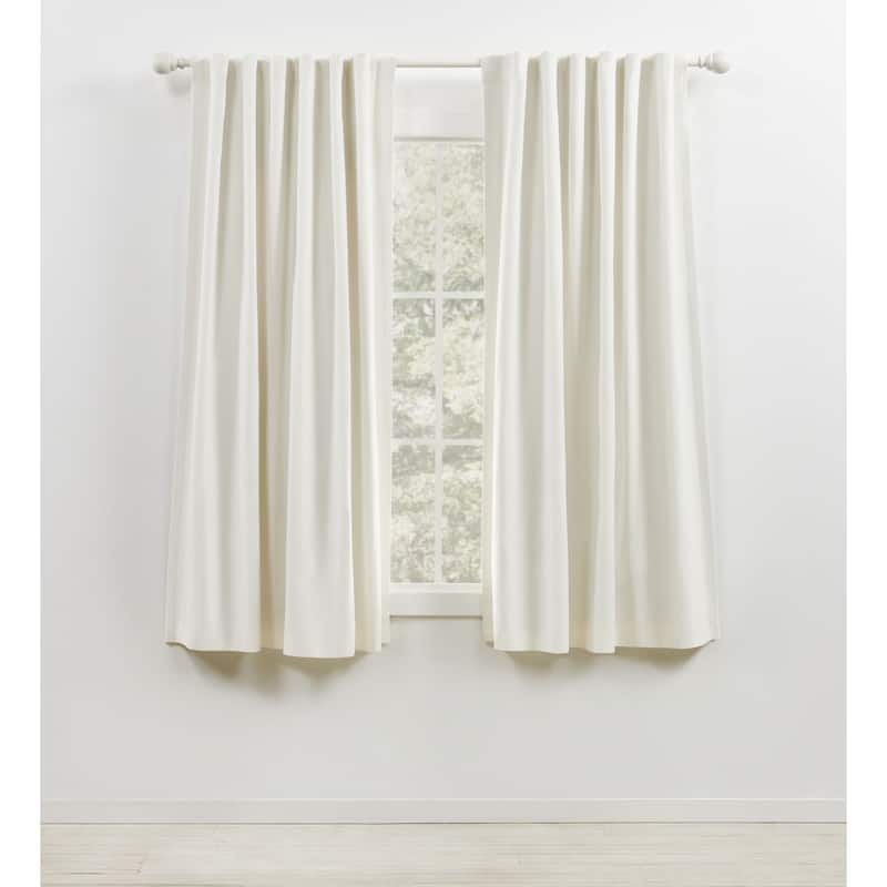 Lauren Ralph Lauren Waller Blackout Back Tab/Rod Pocket Single Curtain Panel - 52x63 - Snowflake