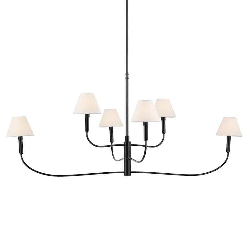 Eadie 51.5 Inch 6 Light Chandelier in Black