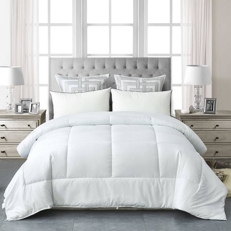 All Season Comforter Soft Quilted Down Alternative Duvet Insert with Corner Tabs