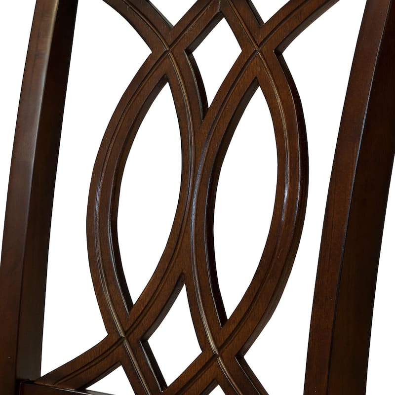 DH LUX Traditional Brown Cherry Set of 2 Dining Chairs by Denhour