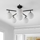 preview thumbnail 1 of 17, SAFAVIEH Lighting Briette Flush Mount - 26" W x 26" D x 15" H