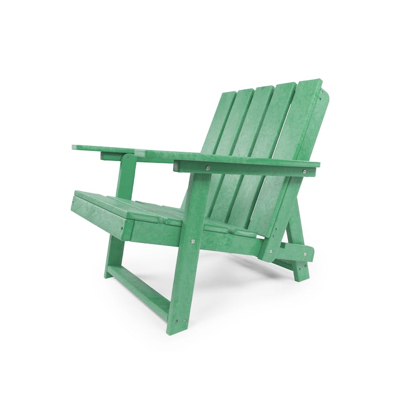 Amalfi Fully Assembled All-Weather HDPE Outdoor Folding Modern Adirondack Chair