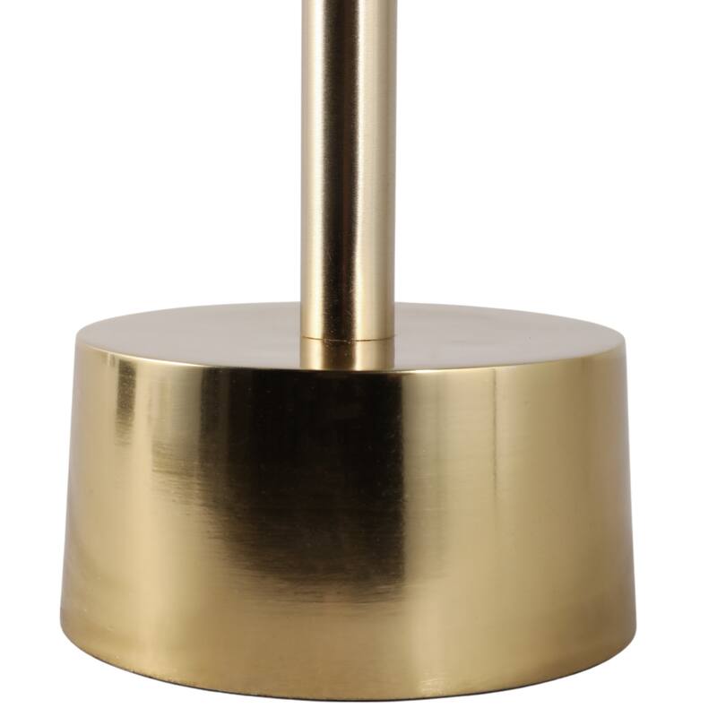 Stone Metal Side Table Modern Round Top Pedestal Base - 24" Green - 24.0"