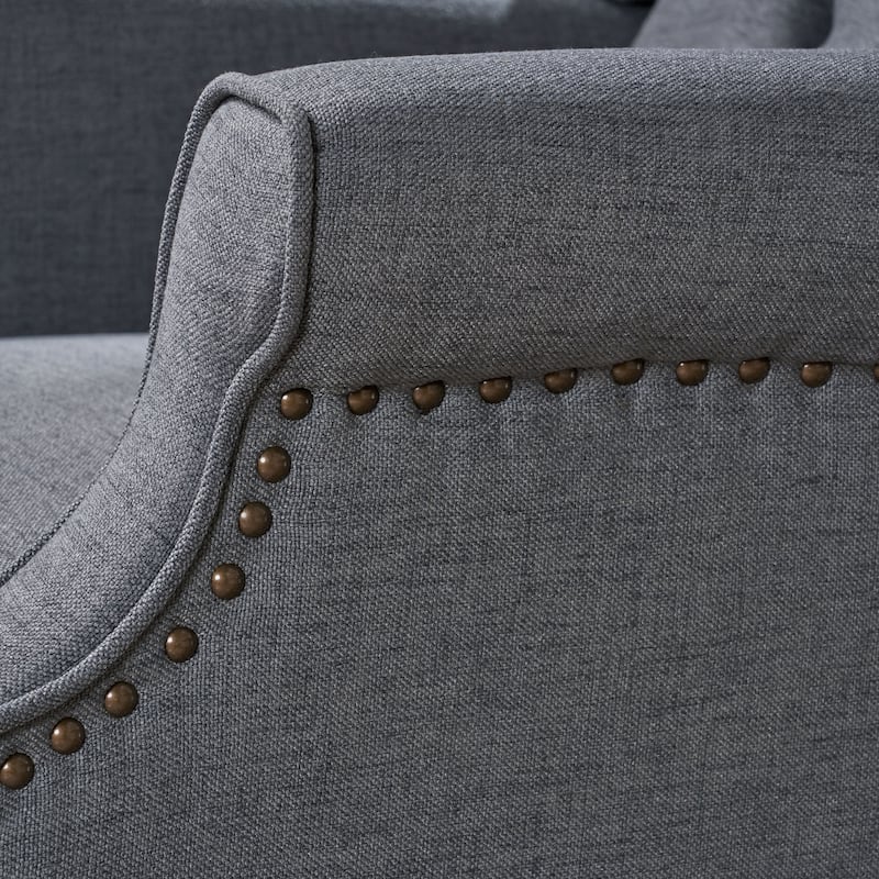 Walter Tufted Fabric Wingback Recliner Club Chair by Christopher Knight Home