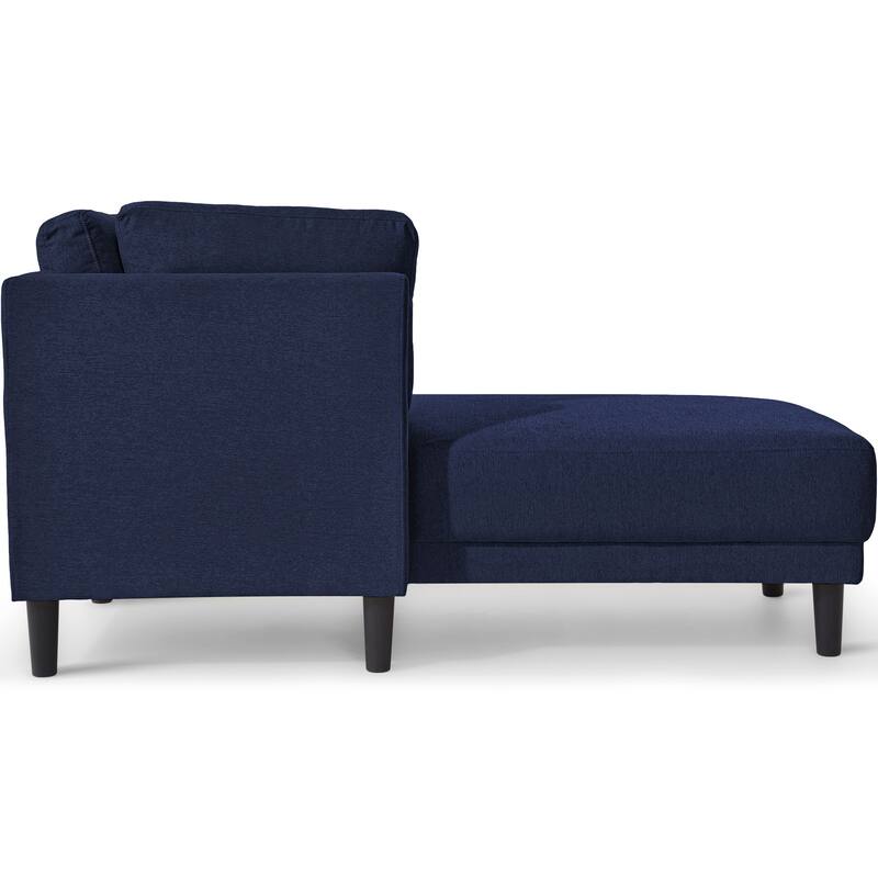 Mid-Century Linen Fabric Sofa Recliner, Leisure Upholstered Indoor Chaise Lounge
