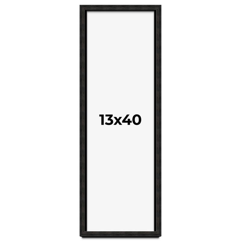 13x40 Shadow Box Black Rustic Barnwood Display Frame | 1.125 Inch