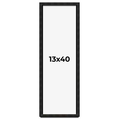 13x40 Shadow Box Black Rustic Barnwood Display Frame | 1.125 Inch