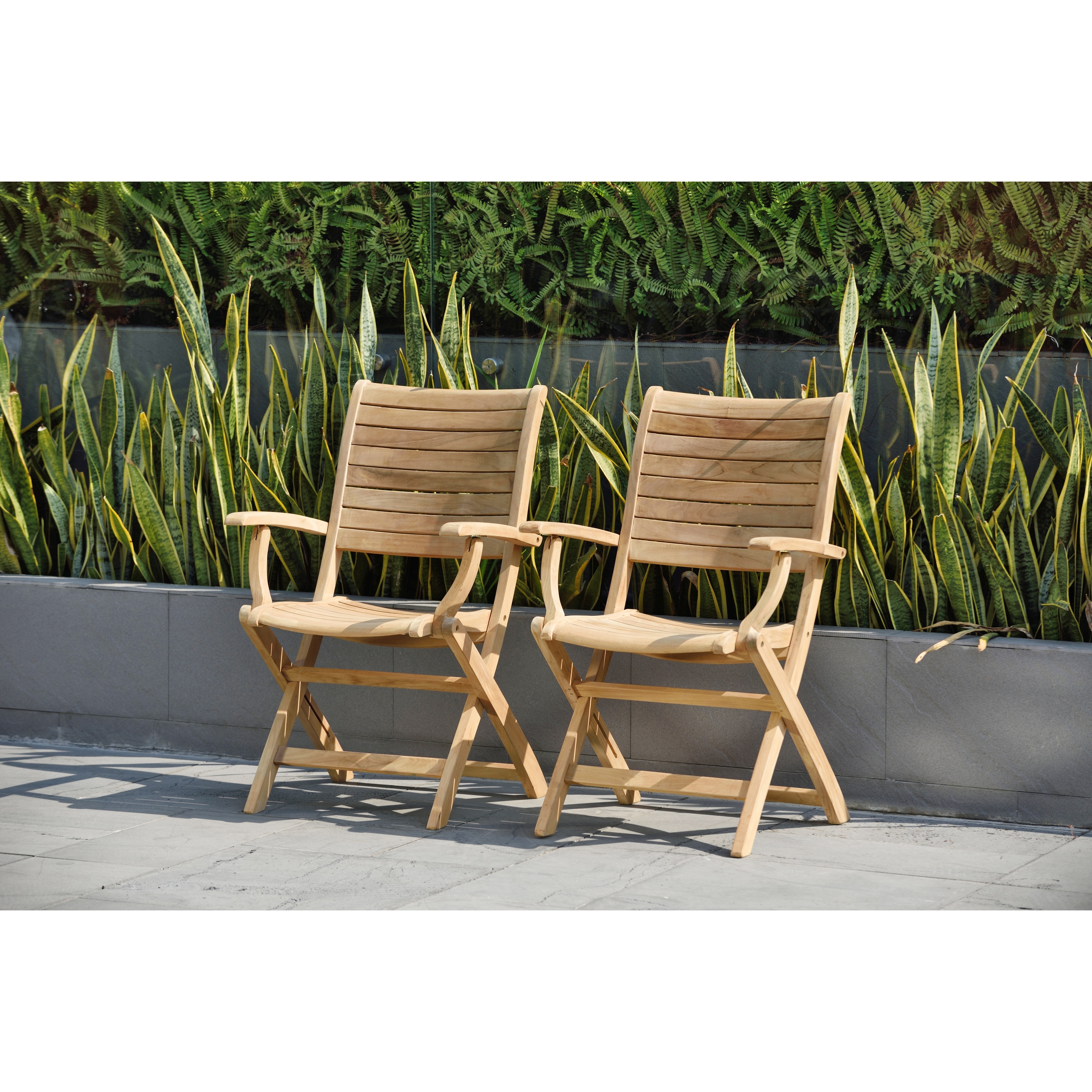 Teak Armchairs (Set of 2) - 2 Piece
