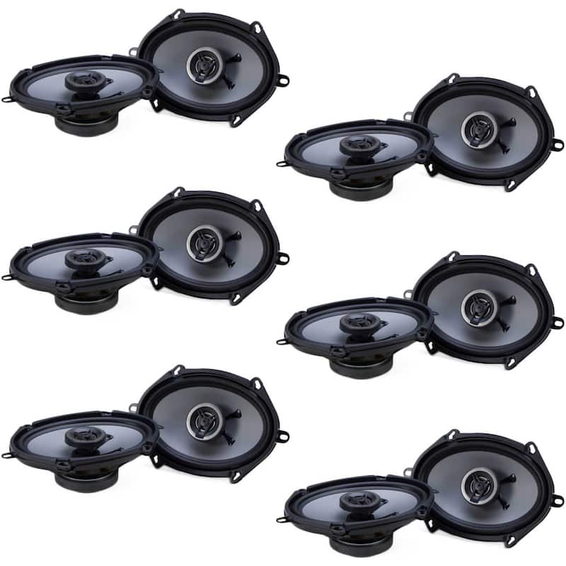 Crunch 250W Full Range 2 Way Coaxial Car Audio 5x7 by 6x8" Speaker (12 Pack) - Black - 3.4