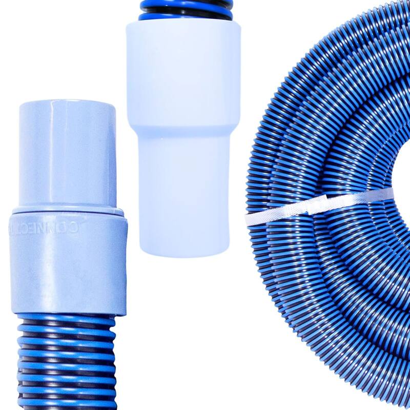 Swimline HydroTools 25’ Premium Spiral Wound Pool Vacuum Hose with Swivel Cuff - 4.6