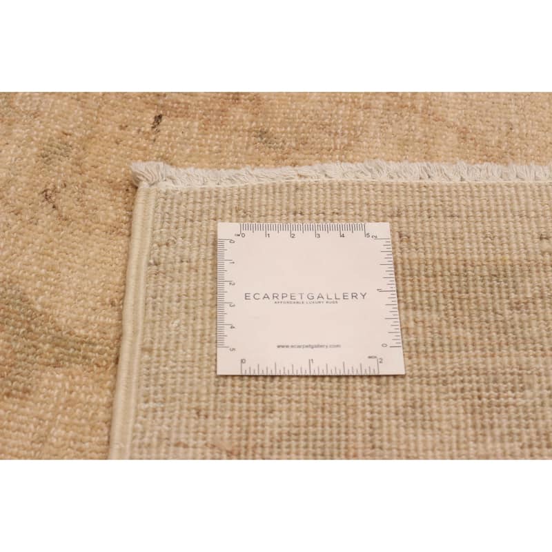 ECARPETGALLERY Hand-knotted Chobi Finest Ivory Wool Rug - 8'0 x 8'0