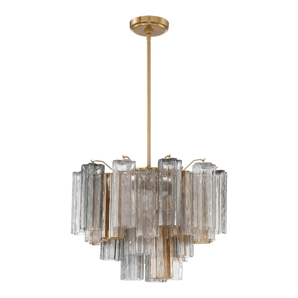 Addis 6 Light Aged Brass Chandelier - 19.75"W x 14"H x 19.75"D