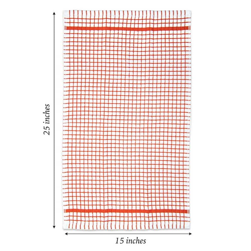The Sloppy Chef Classic Checkered 6-Piece Kitchen Towels - 15x25