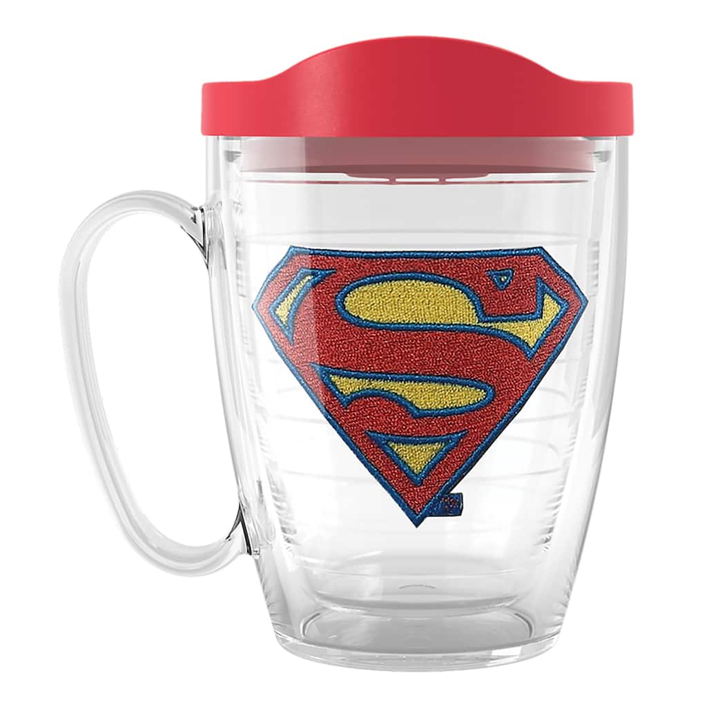 Tervis DC Comics Superman Logo Made in USA Double Walled Insulated Travel Tumbler, Classic - 16oz Mug