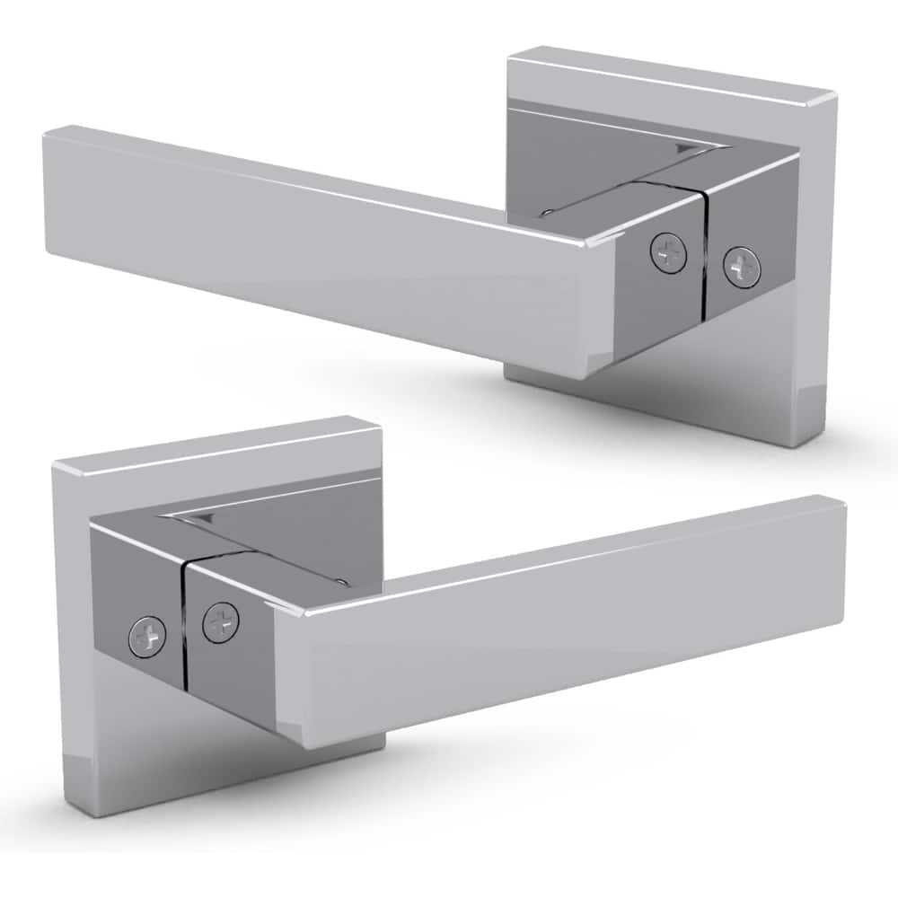 Mega Handles ROBELL Dummy Lever Lock, Square Non-Turning Door Handle for Closet, Hallway, Bathroom, Reversible, Easy Install