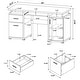preview thumbnail 24 of 31, Tracy 55-inch 2-drawer Office Computer Desk