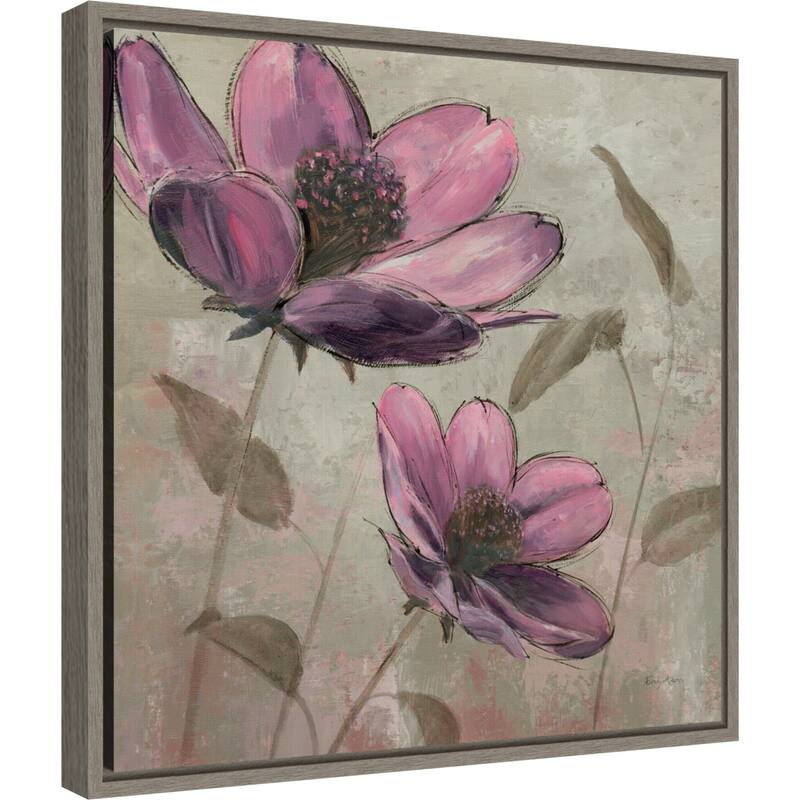 Plum Floral II by Emily Adams Framed Canvas Art