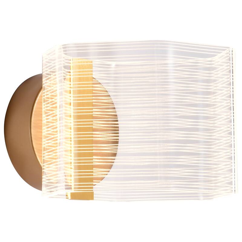 Kenzo LED 1 Light Wall Sconce Vintage Brass Finish Light Guide Panel - Polished Anodized Bronze