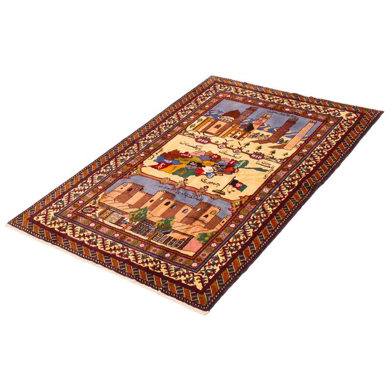 Teimani Cream Rug 4'2" x 6'3" - 4'2 x 6'3