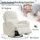 preview thumbnail 28 of 40, Swivel Manual Recliner Chair Teddy Fabric Nursery Glider Rocking Recliner Set of 2