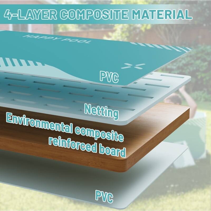 Homall Foldable Above Ground Swimming Pool Portable Outdoor Inflatable-free Pools