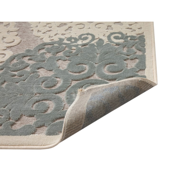 Declan Grey/Tan/Ivory Area Rug - 9' x 12'