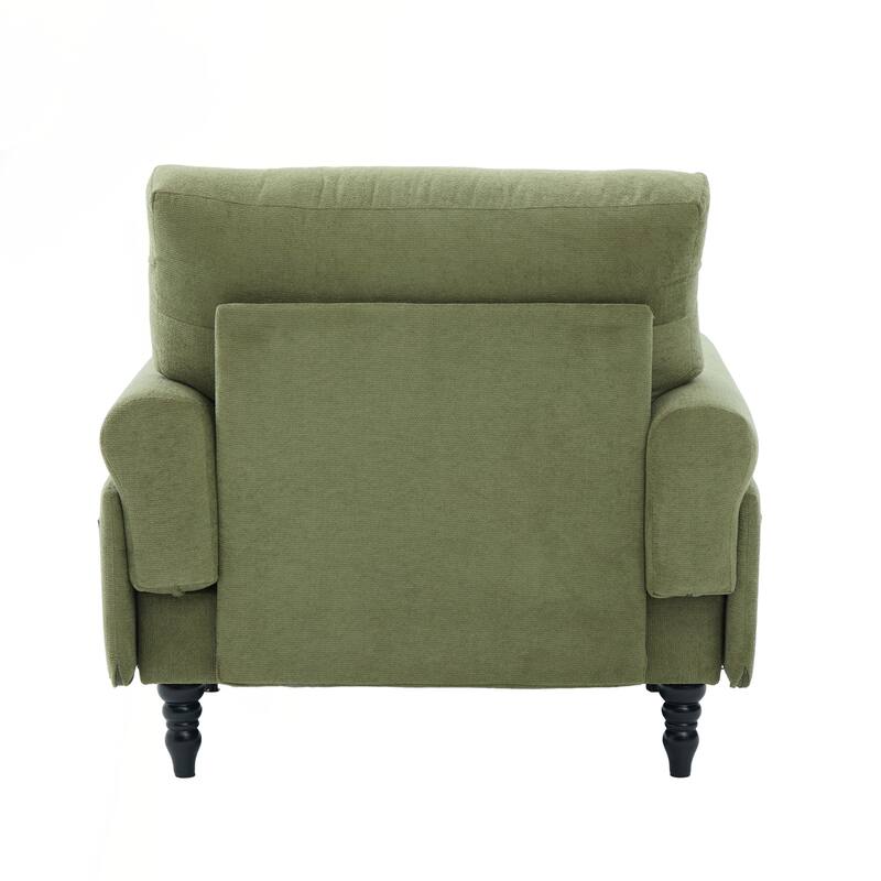 Modern Minimalist Chenille Fabric Chaise Lounge Recliner Single Sofa Living Room Bedroom