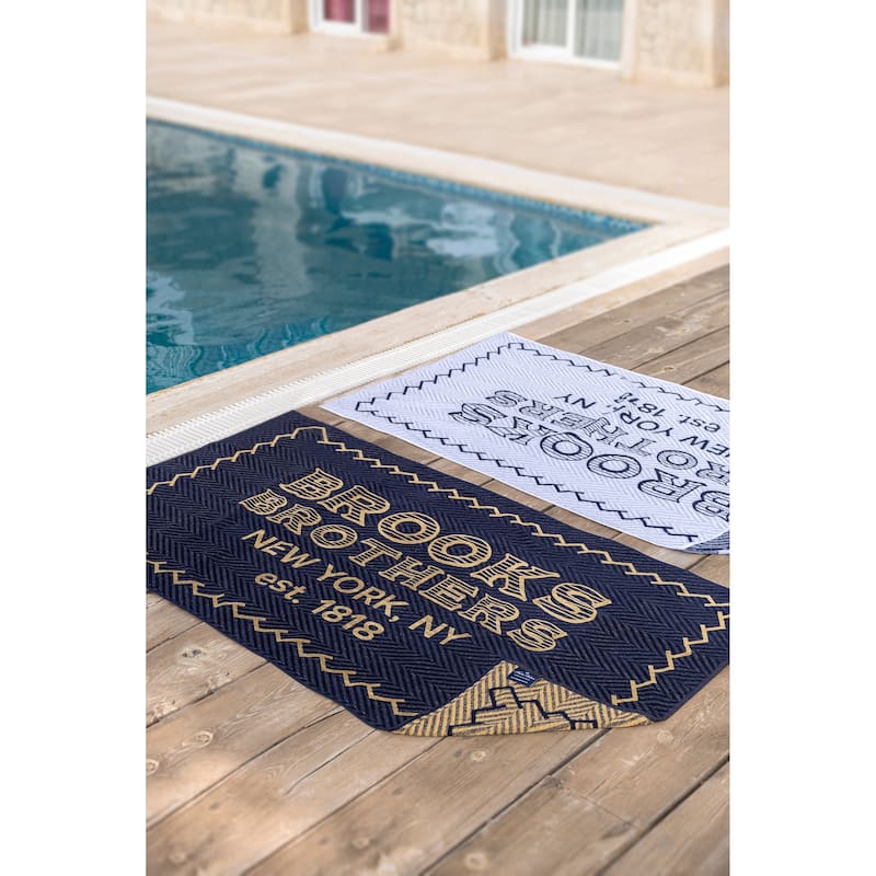 Brooks Brothers BB Logo Beach Towels