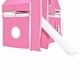 preview thumbnail 16 of 34, Twin Size Loft Bed with Storage Stairs, Tent & Tower, Solid Wood Castle-Inspired Kids Loft Bed Frame with Slide, Fence & Window