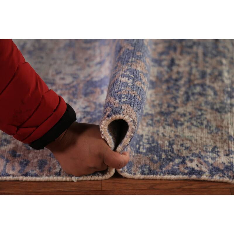 All-Over Abstract Contemporary Area Rug Handmade Wool Carpet - 8'11"x 11'11"