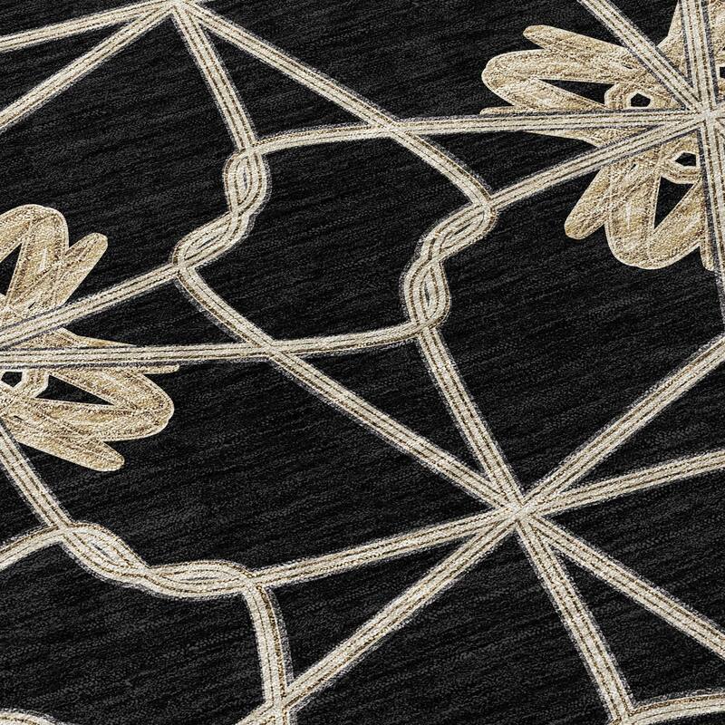 Machine Washable Indoor/ Outdoor Chantille Contempoary Whimsy Rug