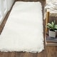 preview thumbnail 17 of 68, SAFAVIEH Polar Shag Bibi Glam Solid 3-inch Extra Thick Rug 2'3" x 14' Runner - White